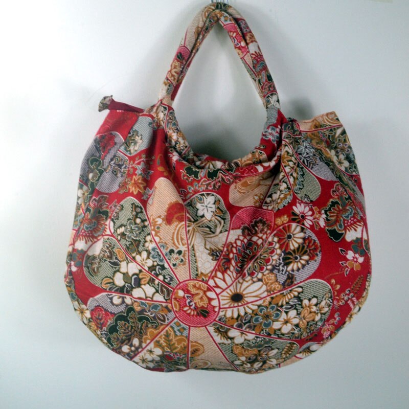 Sac à main en coton pour femmes, Vintage, Hobos, Boho, bohème, Hippie, sac à bandoulière classique à fleurs rouges,
