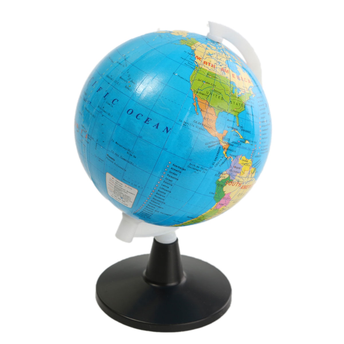World Globe Atlas Map With Swivel Stand For Home Office Decor Craft School Supplies Beach Ball Kids Learning Educational Map Toy