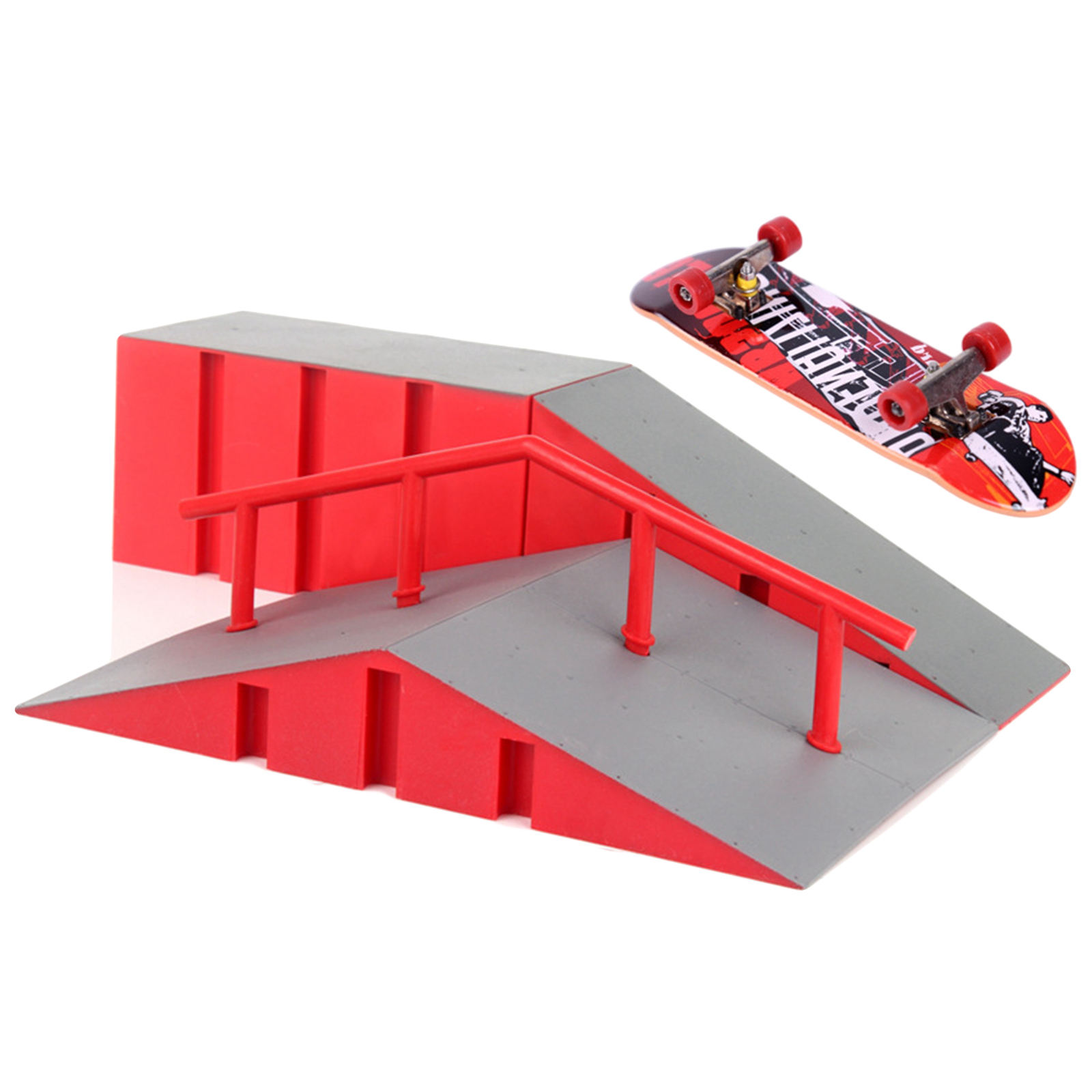 Finger Skateboard Spielzeug Griffbretter Rampe Spielzeug Mini Rolle Bereich Neuheit Skateboard Rampe Bausatz für Ausbildung Finger Koordination: D