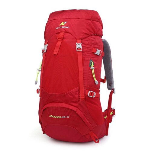 Backpack 40L 50L Internal Frame Ultralight Waterproof Outdoor Mountaineering Hiking Traveling Climbing Camping with Rain Cover: 50L red