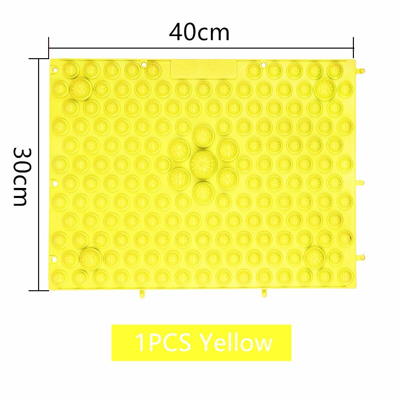 Multi-funktion Akupunktur Reflexzonenmassage Fuß Massagegerät Therapie matt Massage Pad Kappe Druck Durchblutung Platte matt Massagegerät: Gelb