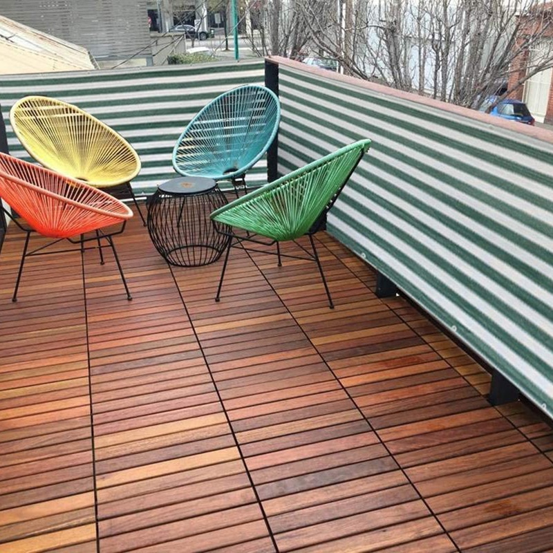 Balkong personvern sn vindskjerm hage sn for uv, sol og vindbeskyttelse pe utendørs sn hvit/grønn 90 x 500cm