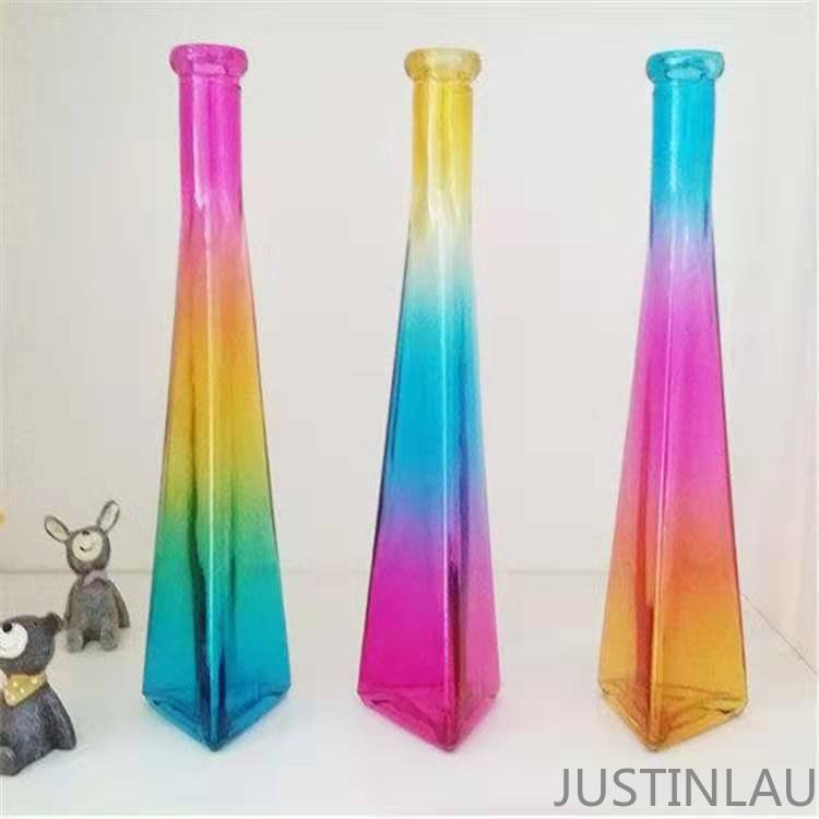 Kleur Clear Mini Glazen Vaas Zakkz Bloem Fles Glas Ornamenten Bloem Regelen Home Decor