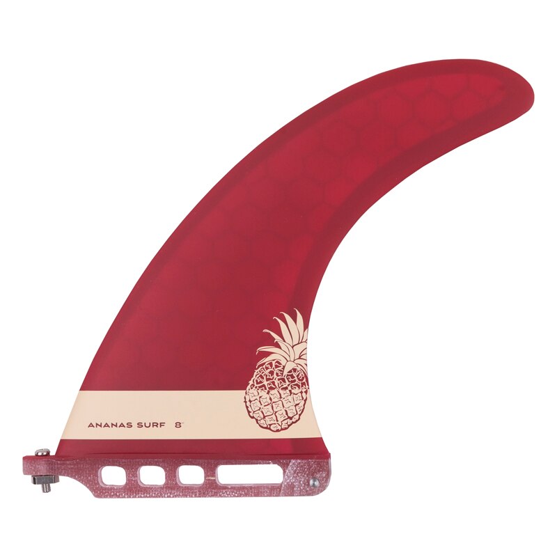 Ananas Surf planche de Surf aileron centre simple boîte aileron 8 "longboard 8 pouces longueur us base sup accessoires performance style noserider: Bourgogne