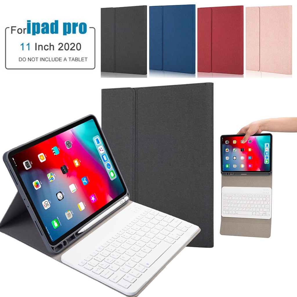 Keyboard Case for iPad Pro 11 inch Support for Apple Pencil Charging Detachable plastic Bluetooth keyboard case