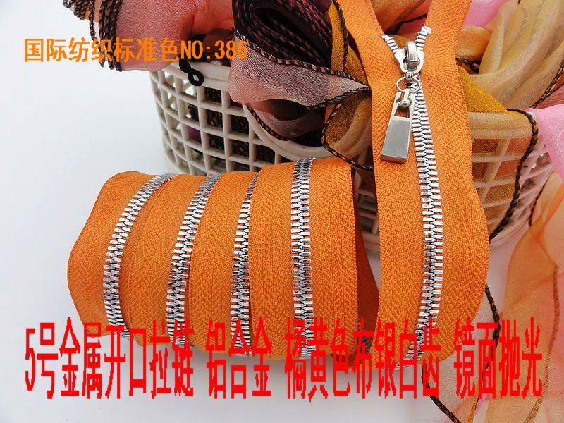2 stks/partij 85 cm/stuk 5 # metalen rits voor naaien orange cremalleras voor hoogwaardige jas tassen garment