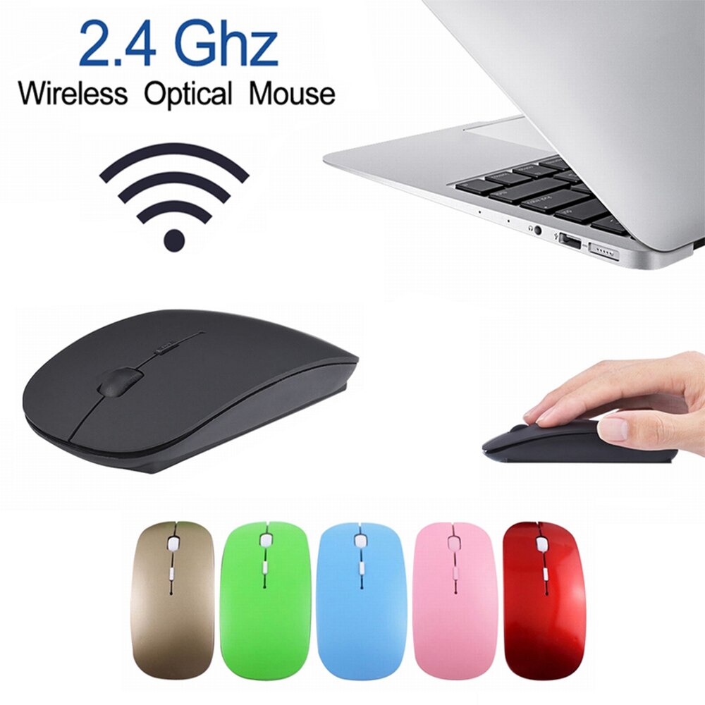 2.4 GHz USB Wireless Cordless Mouse Portable Optical Scroll Mice Office Home Mini Mouse for PC/Laptop/Computer