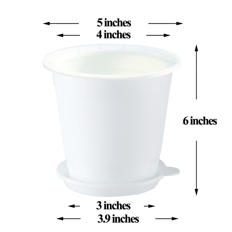 Nätkruka 4 5 6 tums klar orkidékruka i plast med hål blomkruka orkidékruka genomskinlig vägg bra dränering och lufthål: 4 tum klarvit / 2 st