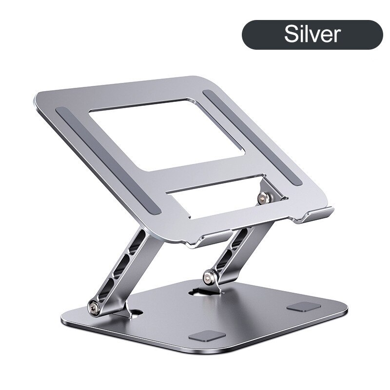 Laptop Stand Adjustable Aluminum Alloy Notebook Stand Computer Tablet Stand Compatible with Air Pro Dell HP Lenovo Holder Riser: 515 upgrade silver