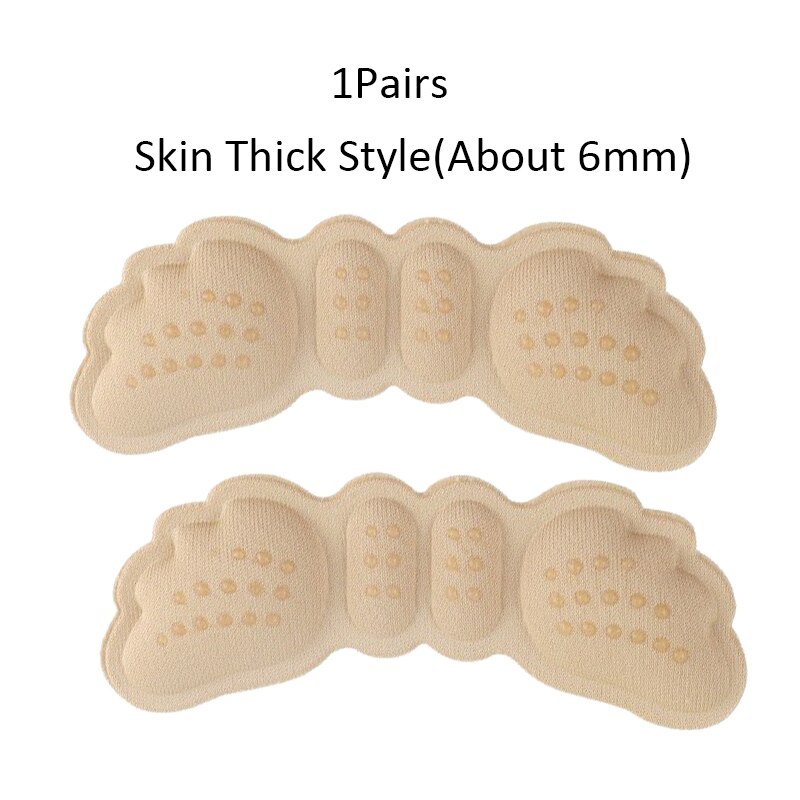1 Paar Hoge Hak Inlegzolen Vlinder Aanpassen Grootte Hak Liner Grips Protector Sticker Hak Pad Voetverzorging Anti Hoogte Blijven hak Pads: Skin Thick