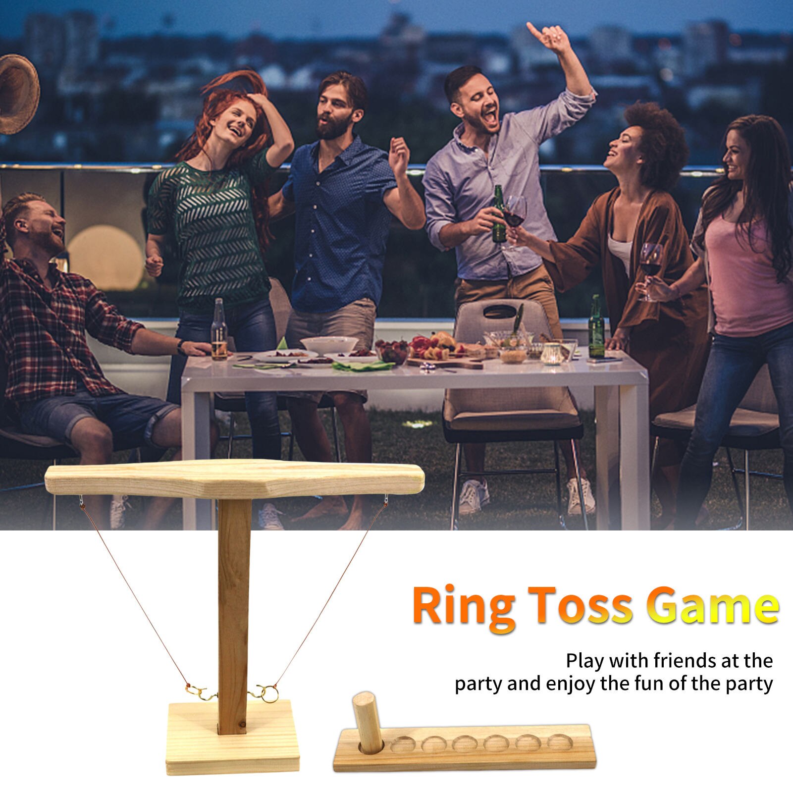 Bordspel Houten Ring Toss Indoor Verslavend Fun Toss Haak Ring Snelle Interactief Spel Bars Drinking Game Party speelgoed