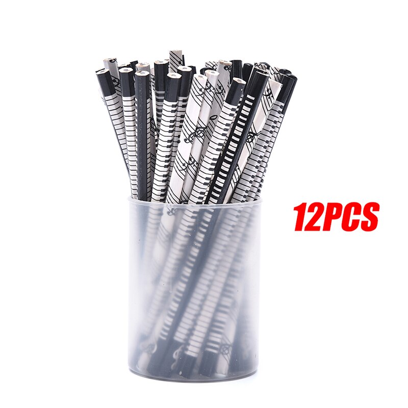12pcs Musical Pencil 2B Standard Round Music Stationery Piano School Office Supply Student