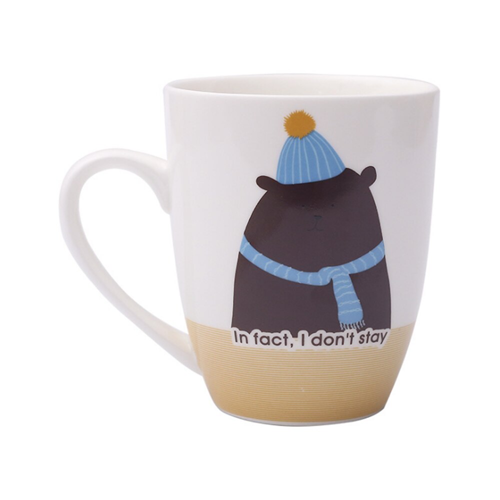 Cartoon cute ceramic cutlery children's dinner plate steak plate breakfast plate dessert plate and cup: cup of bear 2