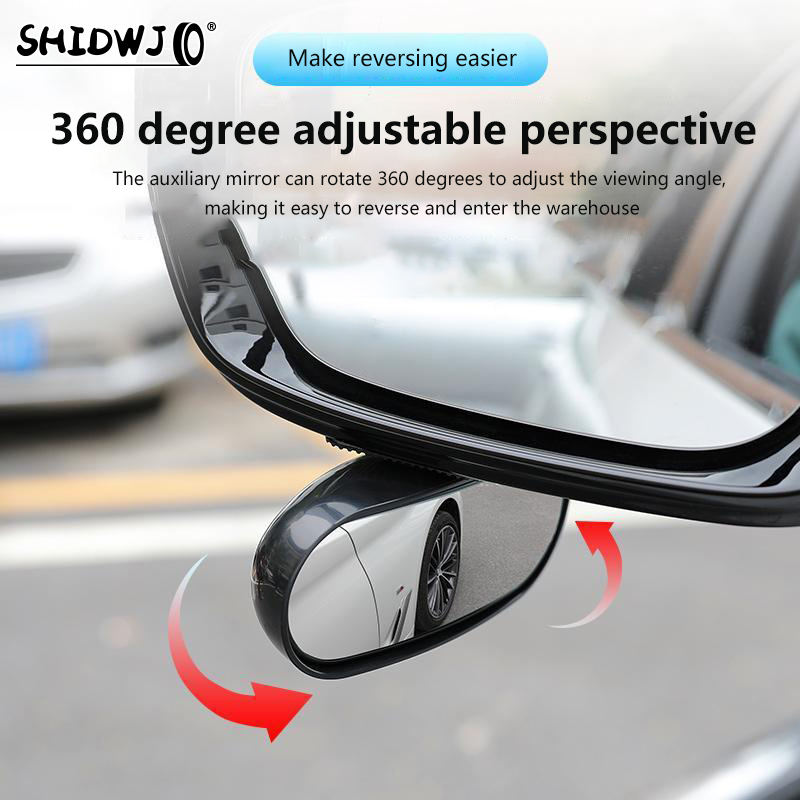 Rétroviseur Latéral Réglable à 360 ° pour Voiture, Grand Angle, Angle Mort, Embout pour Stationnement, Accessoires Auxiliaires