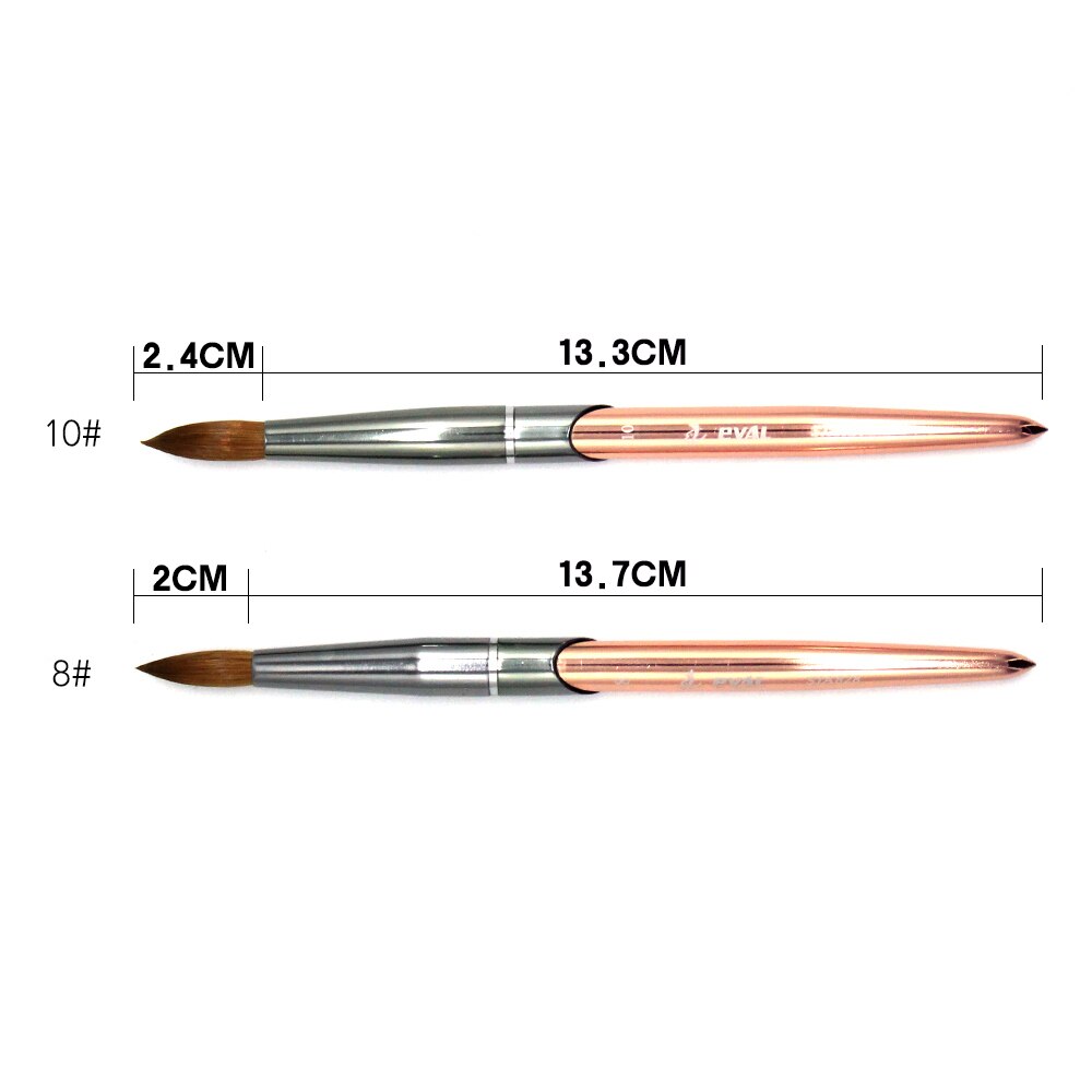 Eval Nail Brush Kolinsky Sable Nail Paint Brush UV Gel Acrylic Nail Art Brush Set Nail Beauty Tools