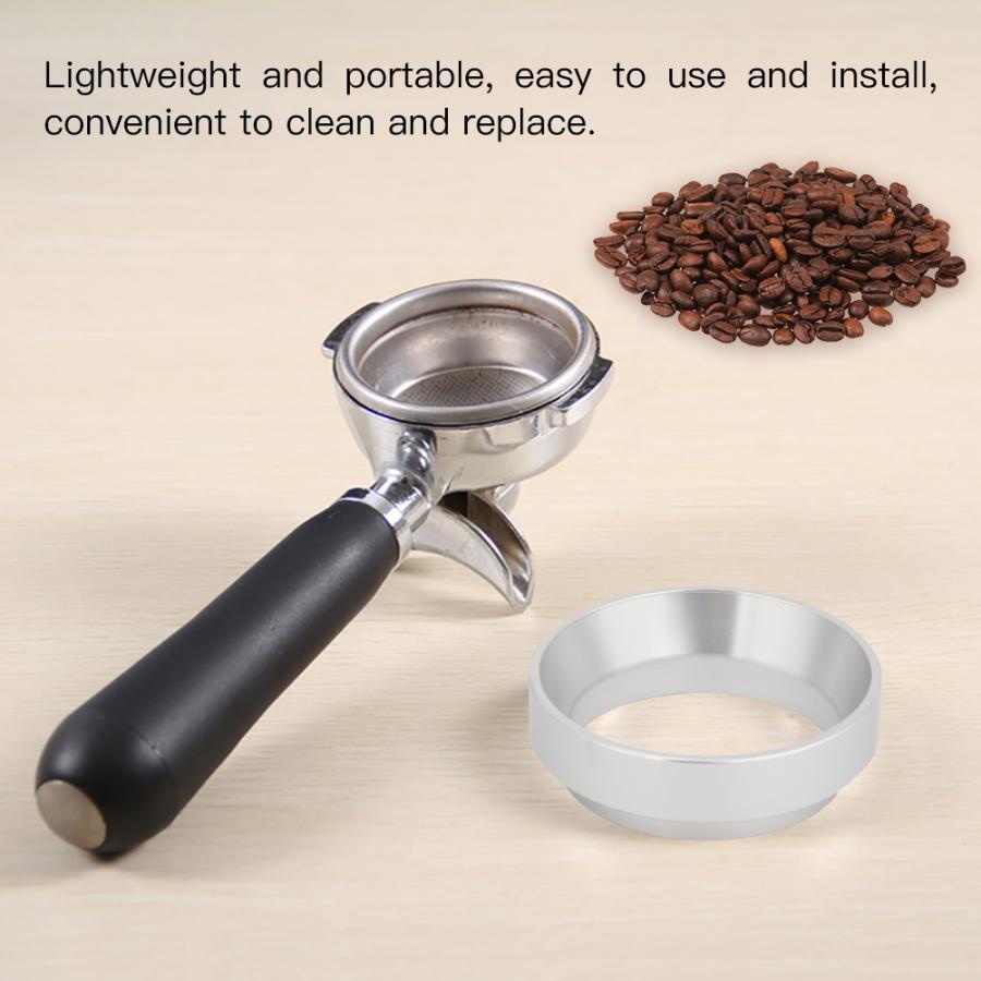58mm Aluminum Universal Coffee Dosing Ring Funnel Replacement Coffee Maker Accessory Hand-made Coffee Tool