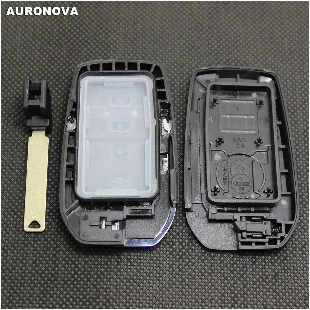 AURONOVA Smart Key Shell for TOYOTA CAMRY CROWN FORTUNER HIGHLANDER PRADO RAV4 3 Buttons Remote Car Key Case With Uncut Blade