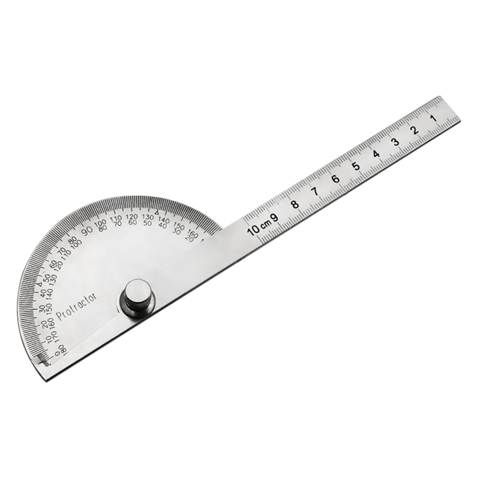 Handheld Clear Scale Woodworking Stainless Steel Gauge DIY Measuring Tool 180 Degree School Angle Ruler Adjustable Protractor