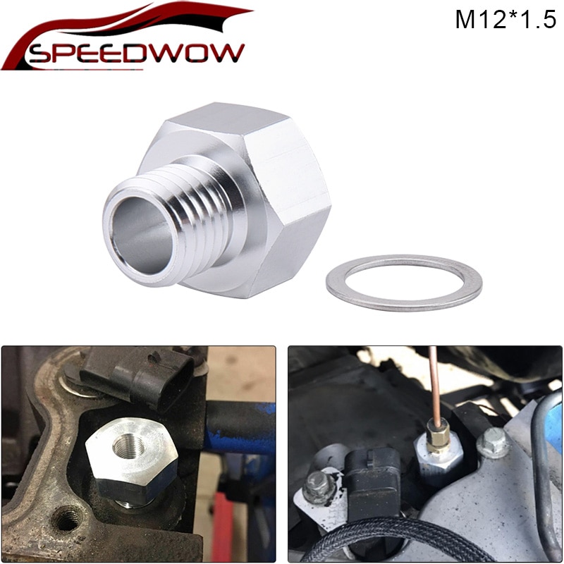 Speedwow adapter  m12 x 1.5 to 1/8 npt med tætningsskive olietrykføler udskiftning swap til gm ls serie motor