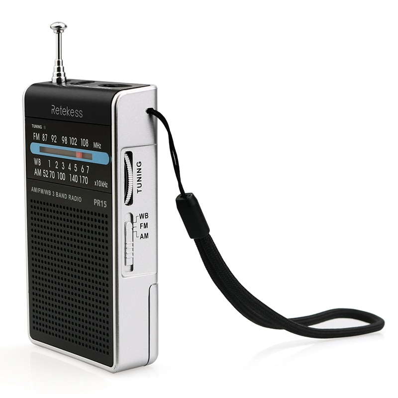 Retekess PR15 Fm Am Noaa Pointer Tuning Radio Mini Handheld Radio Draagbare Pocket Radio Ontvanger Met Weer Waarschuwing