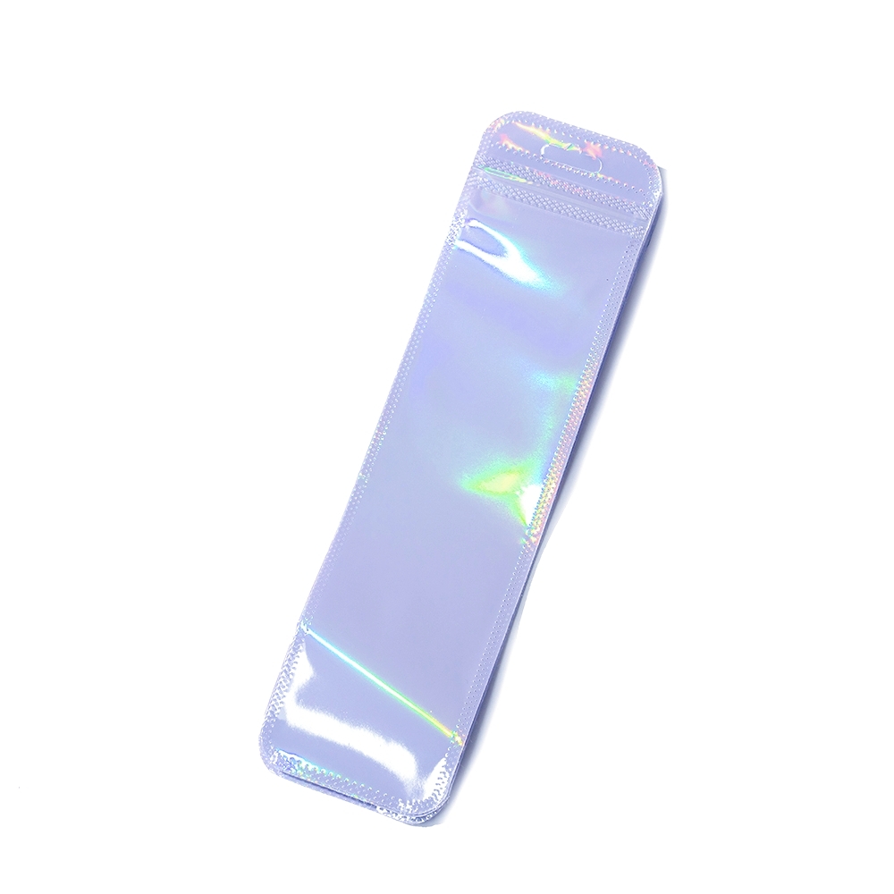 50 Uds. Bolsas holográficas largas de color rosa, bonita bolsa Ziplock para collar, joyería, delineador de ojos, bolígrafos, almacenamiento de embalaje de exhibición para pequeñas empresas: S / Verde fluorescente