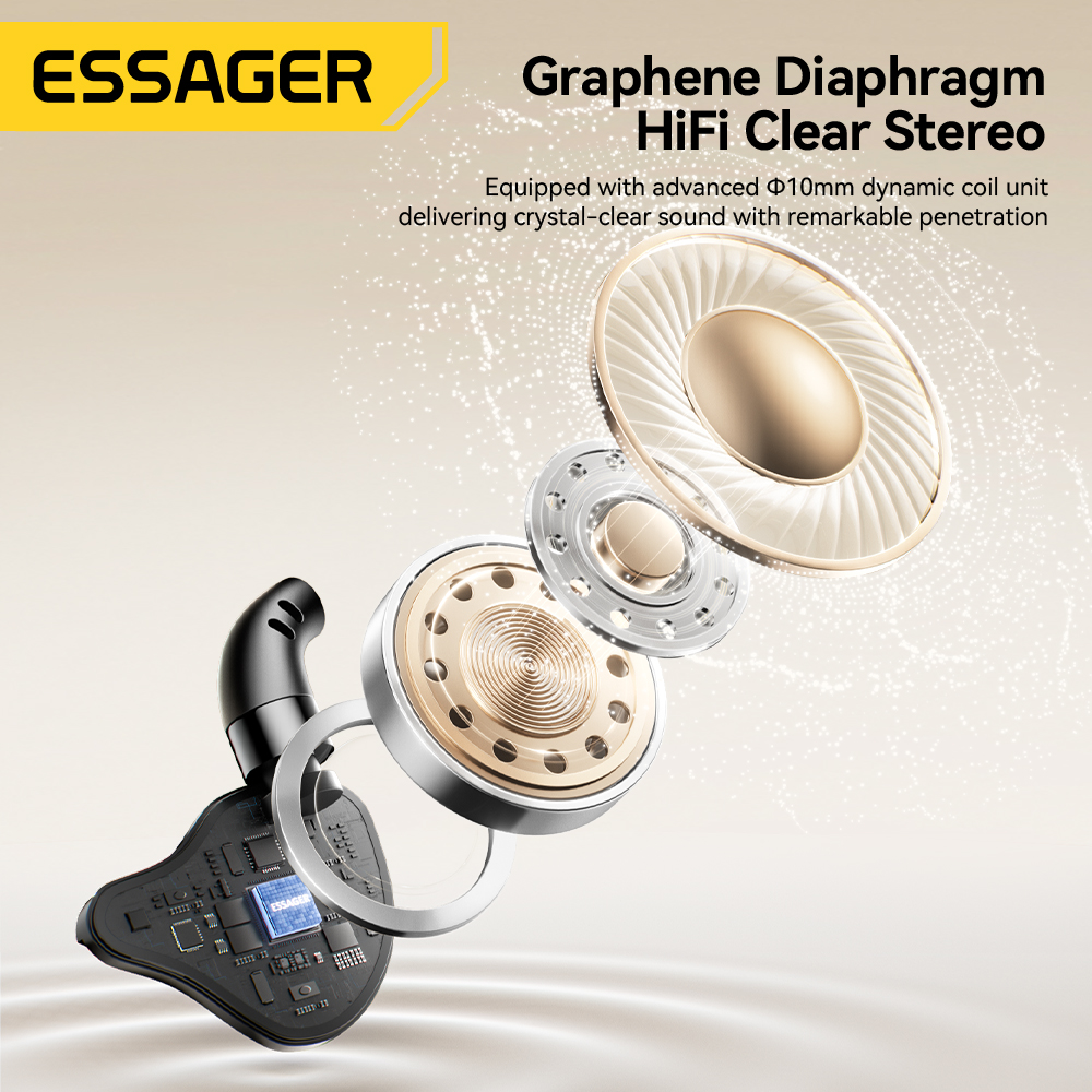 Essager juego auriculares con cable HIFI Bass in-ear USB tipo C 3,5mm con cable controlado con micrófono auriculares con reducción de ruido