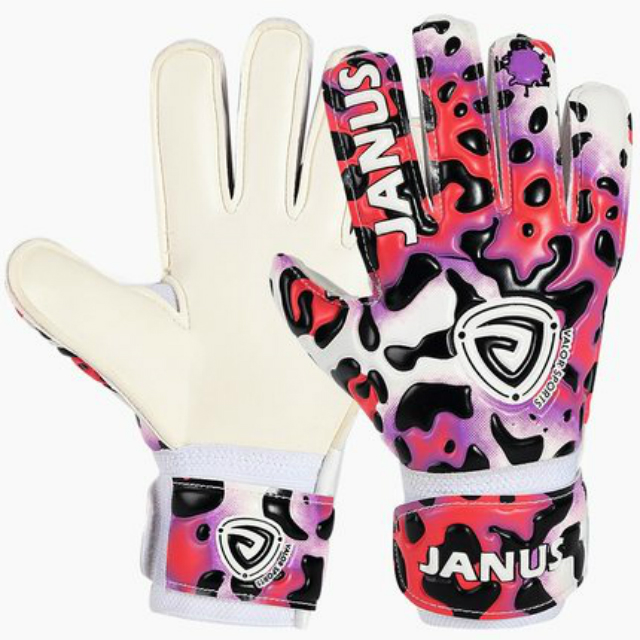 Professionelle kinder Fußball Torwart Handschuhe Mit Plugin Kunststoff Finger Schutz Verdickt Latex Fußball Torwart Handschuhe: Pink / Size 5