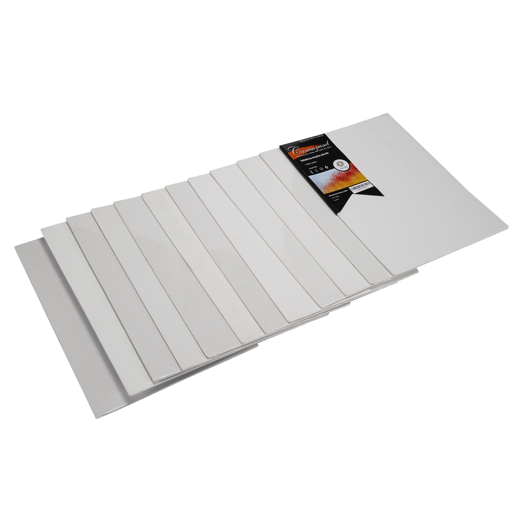 CONDA 9*12inch Canvas Panels Pack of 12 Artist Acid Free Canvas Board Oil Painting Board Art Supplies