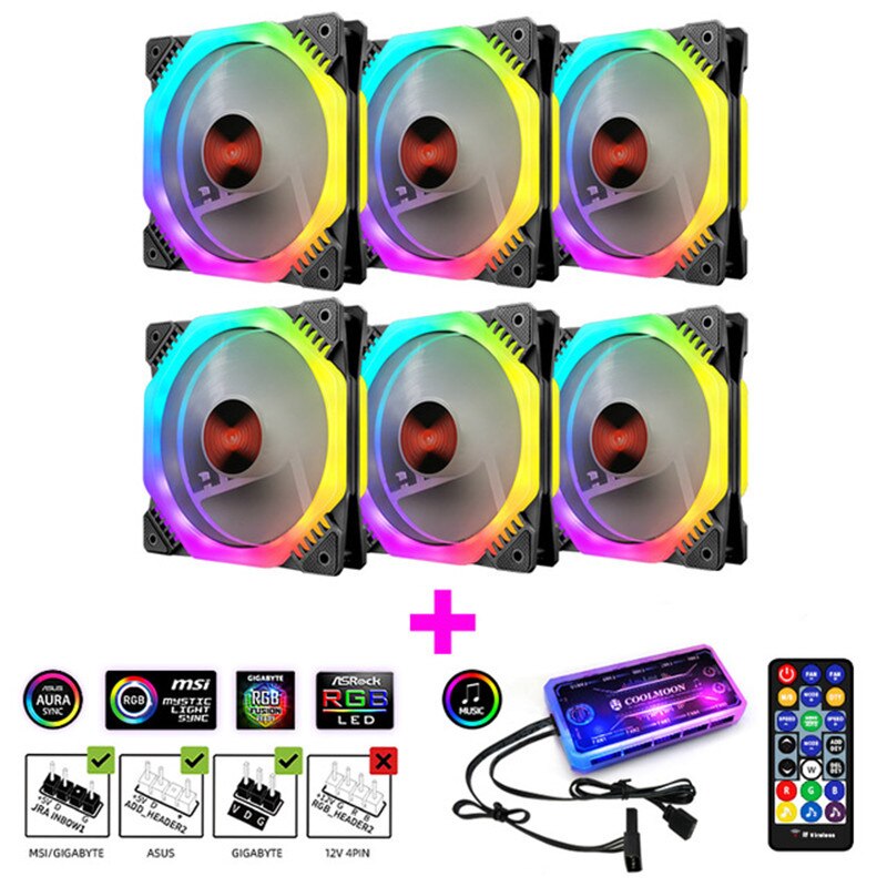 ARK II 120mm RGB fan computer case cooling fan with LED 5V lighting fan