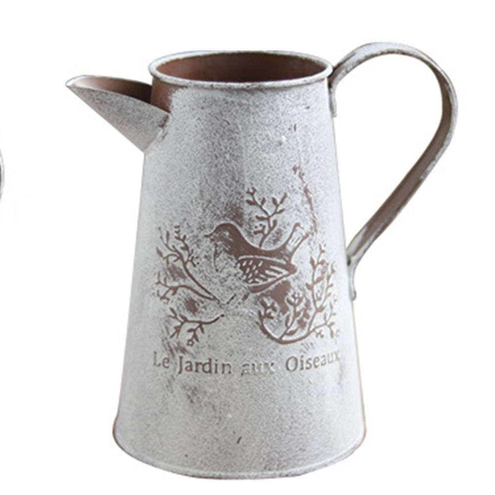 Bloem Emmer Winkel Ornamenten Home Tuin Accessoires Pastorale Stijl Decoratie Vazen Ijzeren Plaat Gieter Barrel Holder Craft: Tall
