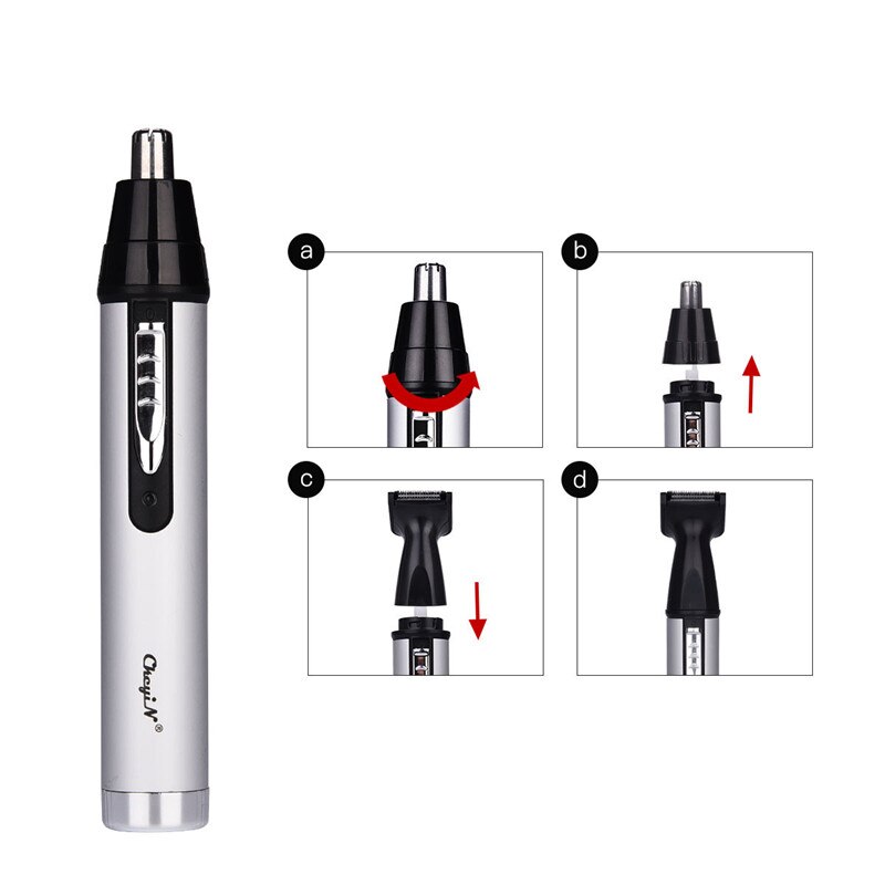 3 In 1 Oplaadbare Oor Neus Trimmer Scheerapparaat Baard Wenkbrauwen Neus Oorhaar Trimmer Clipper Ontharing Scheerapparaat Cordless
