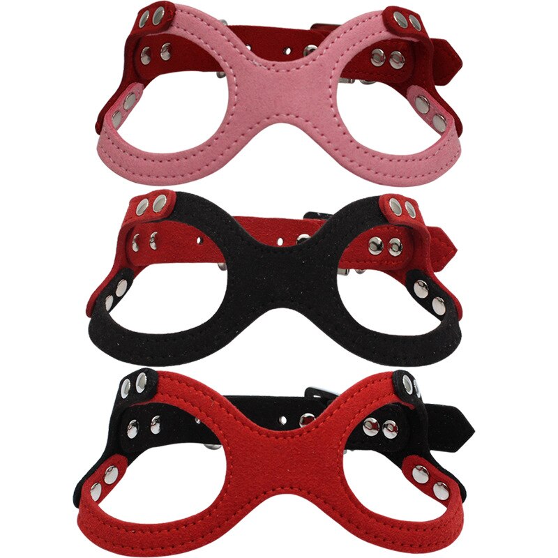 Small Pet Dog Harness Soft Suede Leather for Puppies Yorkie Teddy Pup Puppy Adjustable Chest Harness For Dogs Supplies PC608