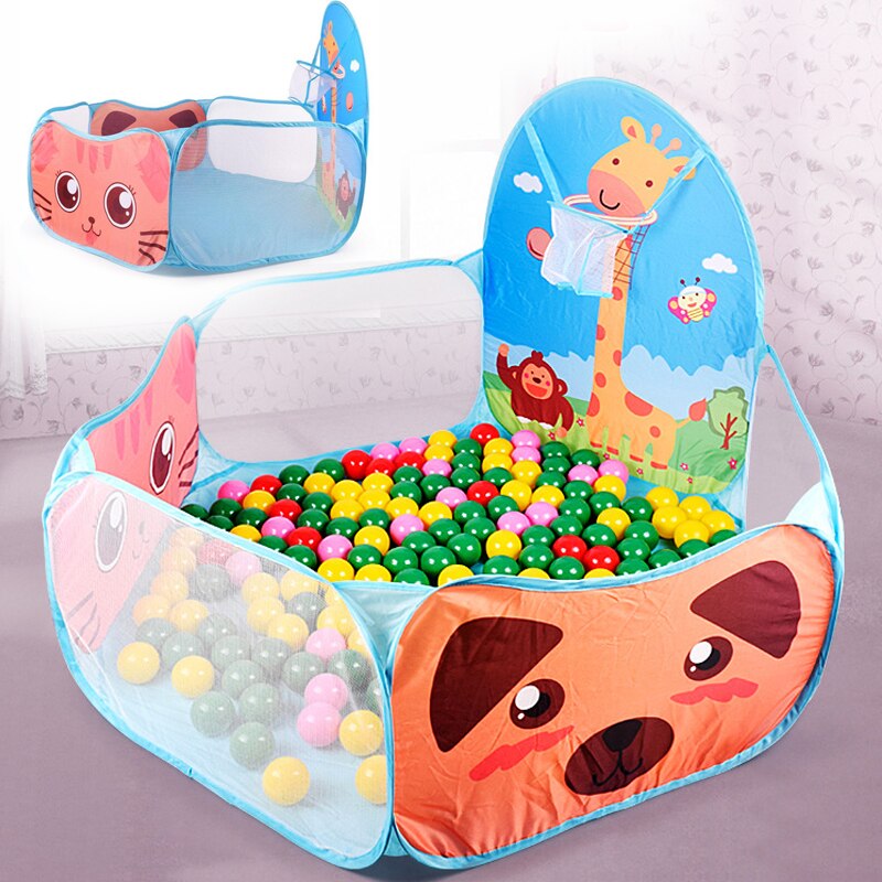 Cute Folding Cartoon Ocean Ball Pool Children Outdoors Sports Tent Toy Pool Indoor Play Gyms