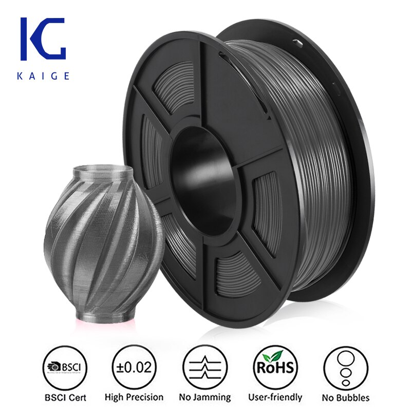 PETG 1kg 1,75 MM Schwarz 3D Drucker Filament пластик 1 кг Gute säure und Alkali widerstand Stabile druck größe: PETG-grau