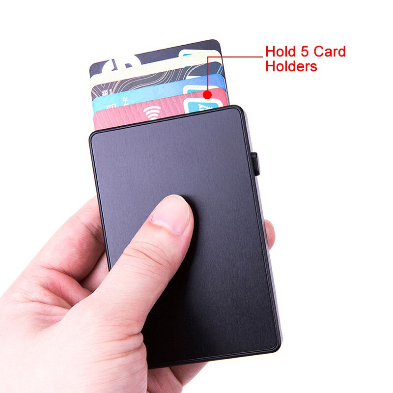 Anti Rfid Credit Kaarthouder Mannen Minimalistische Portemonnee Slim Dunne Business Bank Kaarthouder Pack Case Pouch Mannelijke Metalen Doos Portemonnee