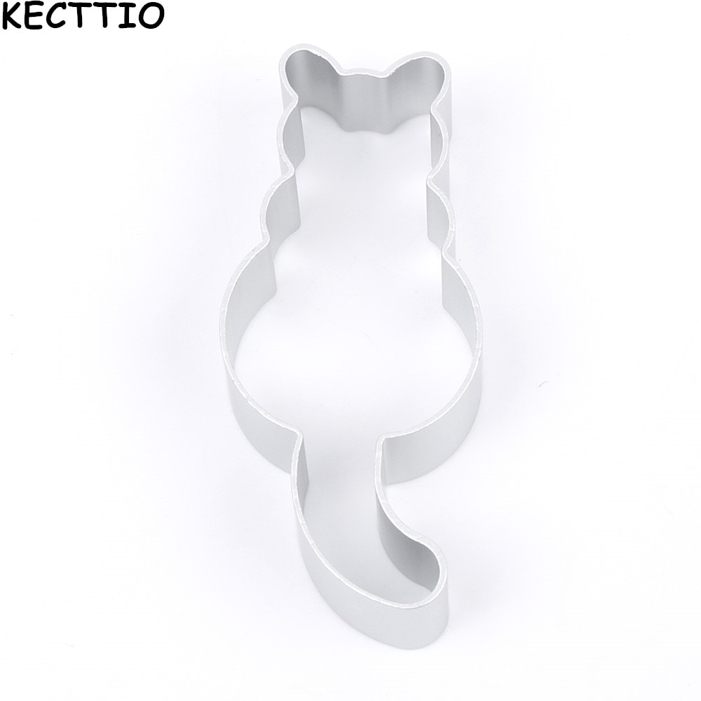 Stainless Steel Lovely Cat Shape Cookie Cutter Biscuit Cake Baking Mold Mould Tool For Children 1pcs