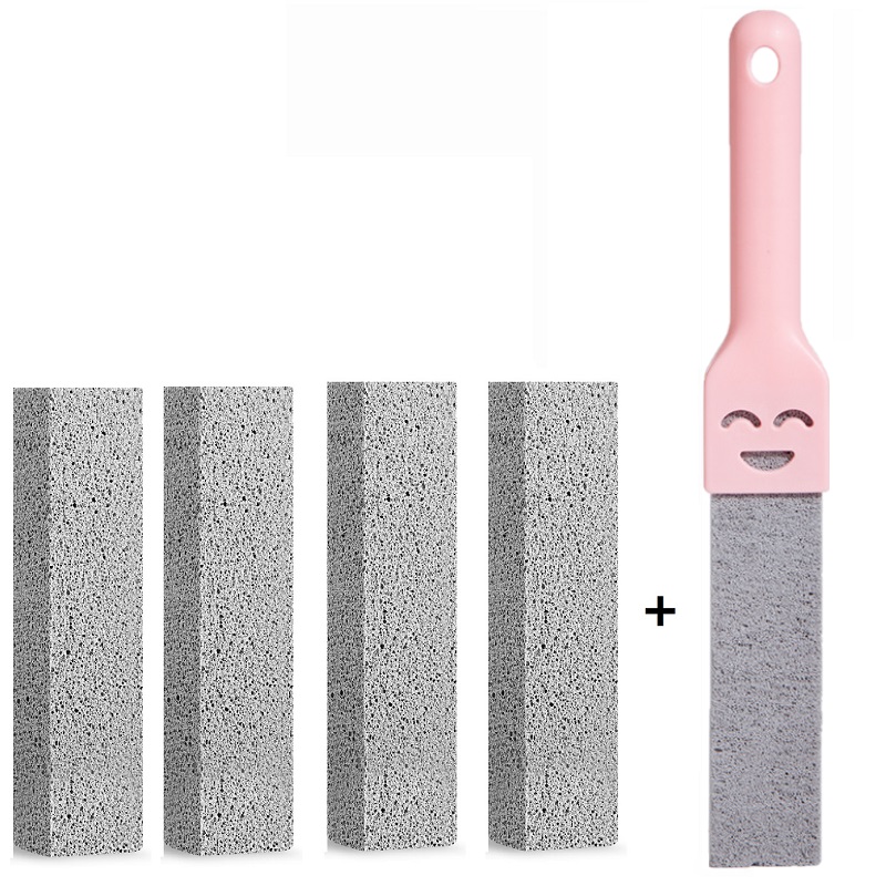 5PCS Pumice Stone Toilet Brush Bathroom Cleaning Stone with Handle Tile Sink Bathtub Limescale Rust Stain Remove Cleaning Tools