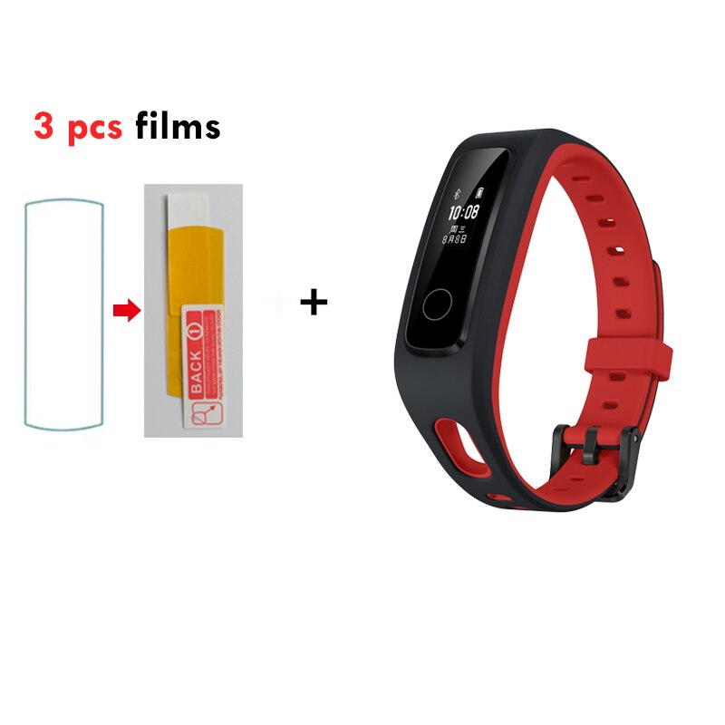 Original Huawei Honor Band 4 Laufende Clever-Armbinde Sport Band Schuhe Land Auswirkungen Schlaf Monitor 50m wasserdichte: 3 Stck Flim rot