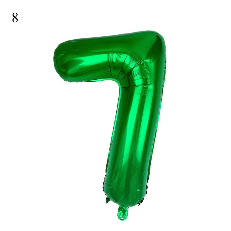32 40 inch Green Number Foil Balloons 0 1 2 3 4 5 6 7 8 9 Helium Green Balloon Happy Birthday Party Wedding Decoration Supplies: 8