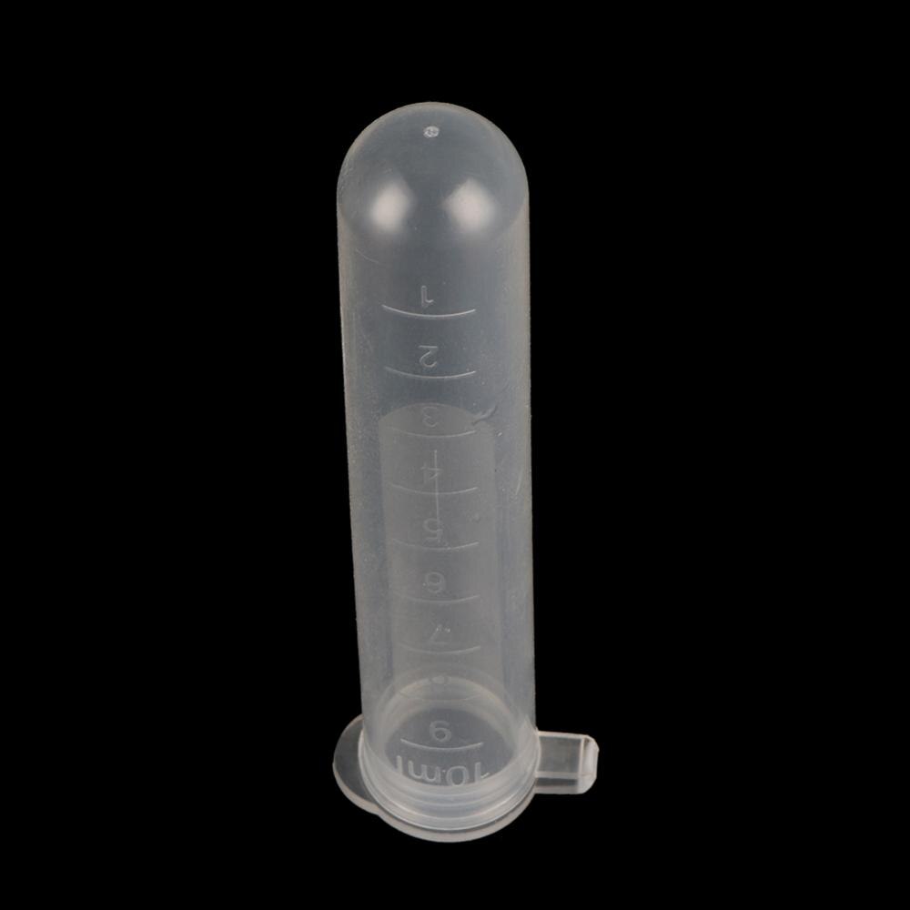 10ml Snap Cap Round Bottom Centrifugal Test Tube Plastic Transparent Centrifuge Tube Laboratory Supplies 5 Pcs