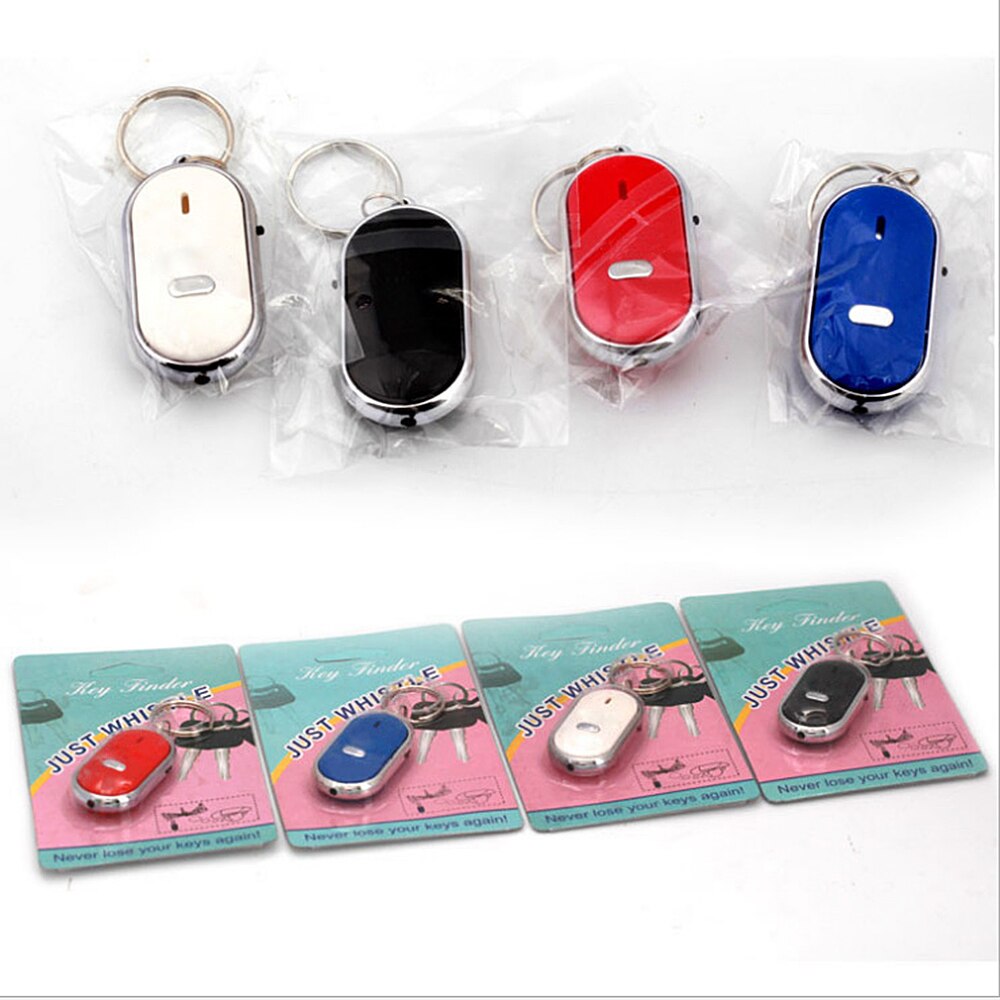 LED Anti-lost Key Finder Find Locator Keychain Whistle Beep Sound Control Car Keyrings Durable Auto Car Styling Car Accessories