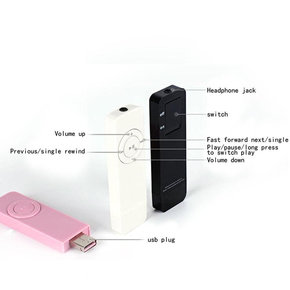 USB In-line Card Mp3 Player U Disk Mp3 Player Reproductor Mp3 Micro Sound Player Tf Card Music Lossless Music Support Media R2T7