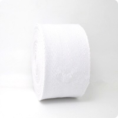 6 meter/parti tykkere bomuld bias bindende sildebenstape leggings marching band webbing gør-det-selv håndlavet symateriale: Hvid