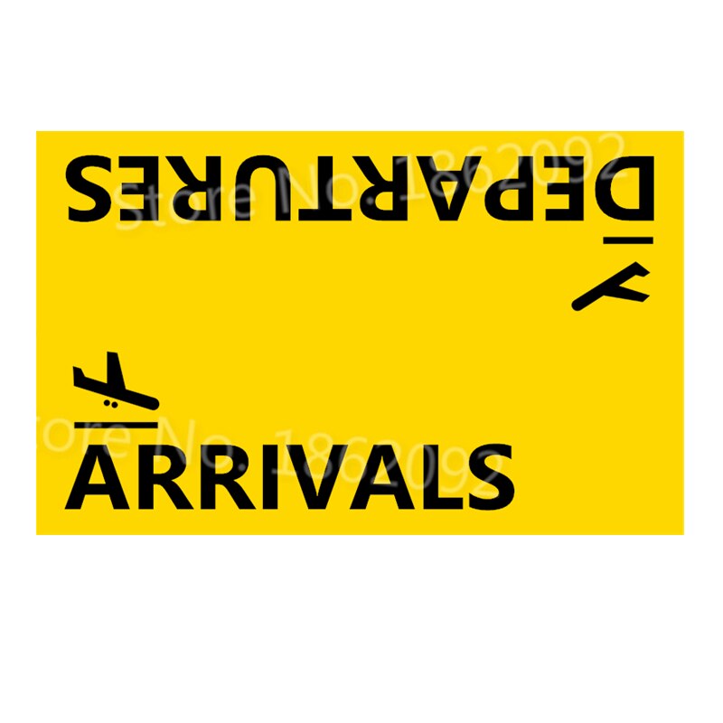 moderne drôle arrivées départs porte bienvenue tapis entrée nouveauté Geek aéroport signe maison tapis pour cuisine salle de bains bureau: D / 45x75cm