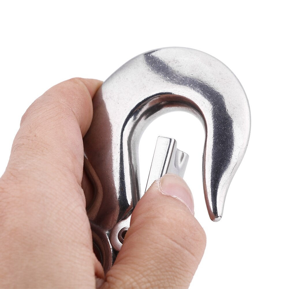 90mm/0.5T Stainless Steel Durable Electrolytic Polishing Authentic Swivel Round Eye Snap Clip Cargos Lifting Hook