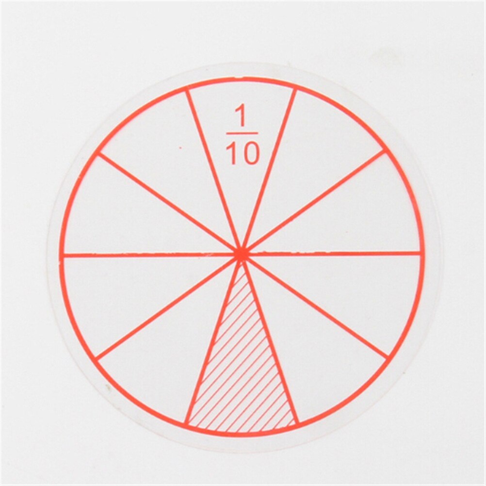 12 stk / lot matematikfraktioner cirkler legetøj plast nummererede fraktioner cirkler matematik chips matematik nummer legetøj dia . 8cm