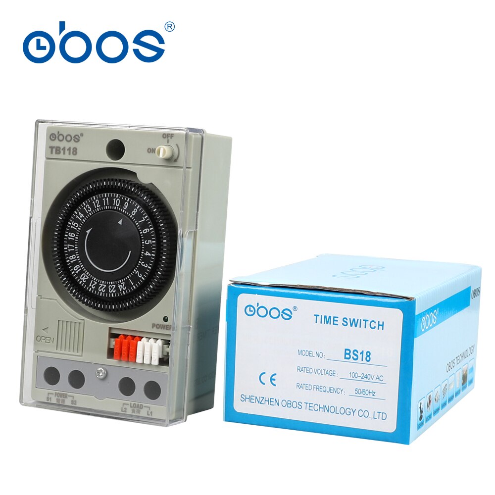 100-240V AC mechanical timer switch with 48 times turn on /off per day timing setting unit 30min