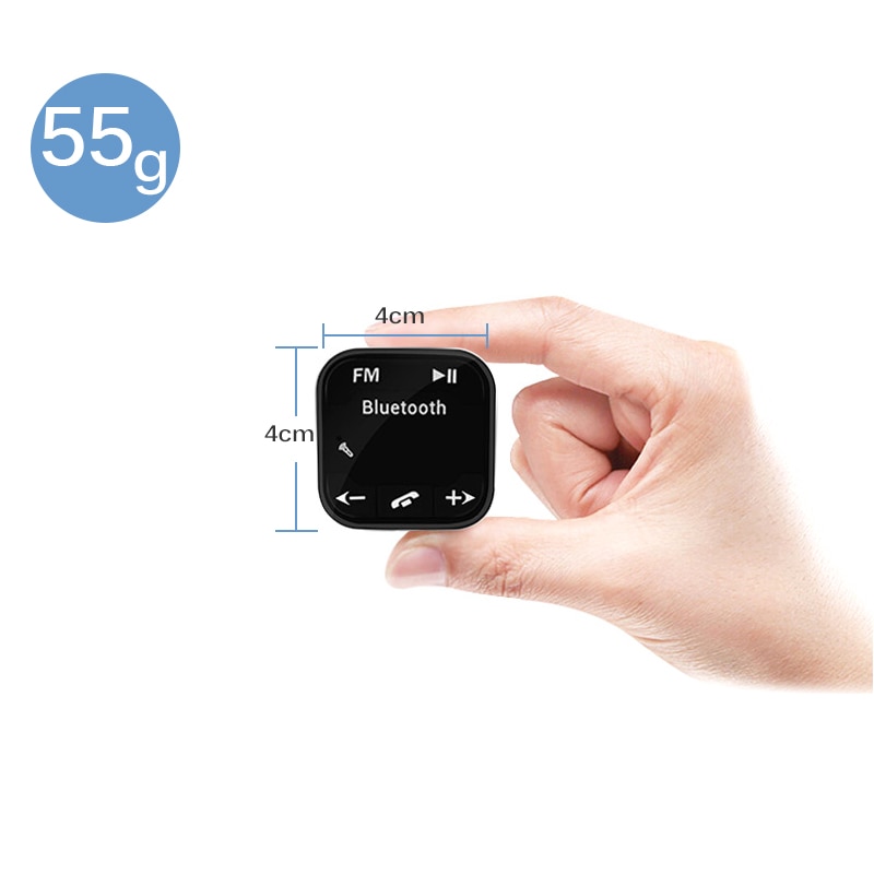 Onever Auto Mp3-speler Bluetooth Fm-zender HandsFree Car Kit magnetische Basis Met Dual USB Autolader FM Modulator voor iPhone