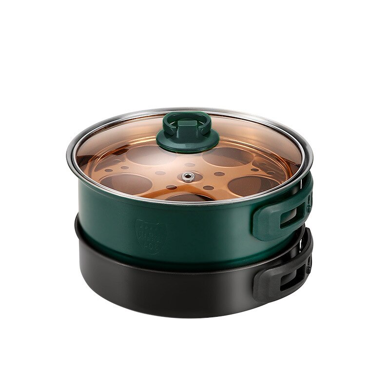 Olla eléctrica portátil para una sola persona, olla antiadherente de viaje pequeña, plegable, multifunción, especial: Retrovert Green