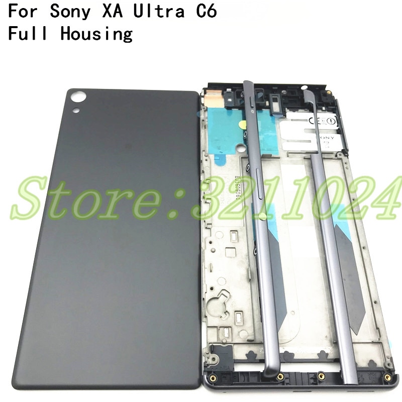 Volle Gehäbenutzen Nahen Vorderseite Rahmen Lünette Gehäbenutzen Für Sony Xperia XA Ultra C6 F3215 F3216 F3212 + Seite Schiene Streifen mit Seite Tasten